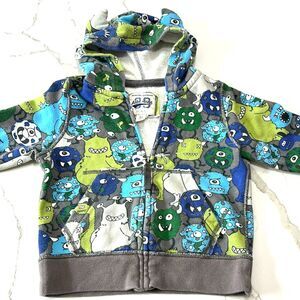 The Children’s Place | Monster Green Blue Grey Full Zip Hoodie